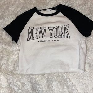 Garage crop top New York shirt